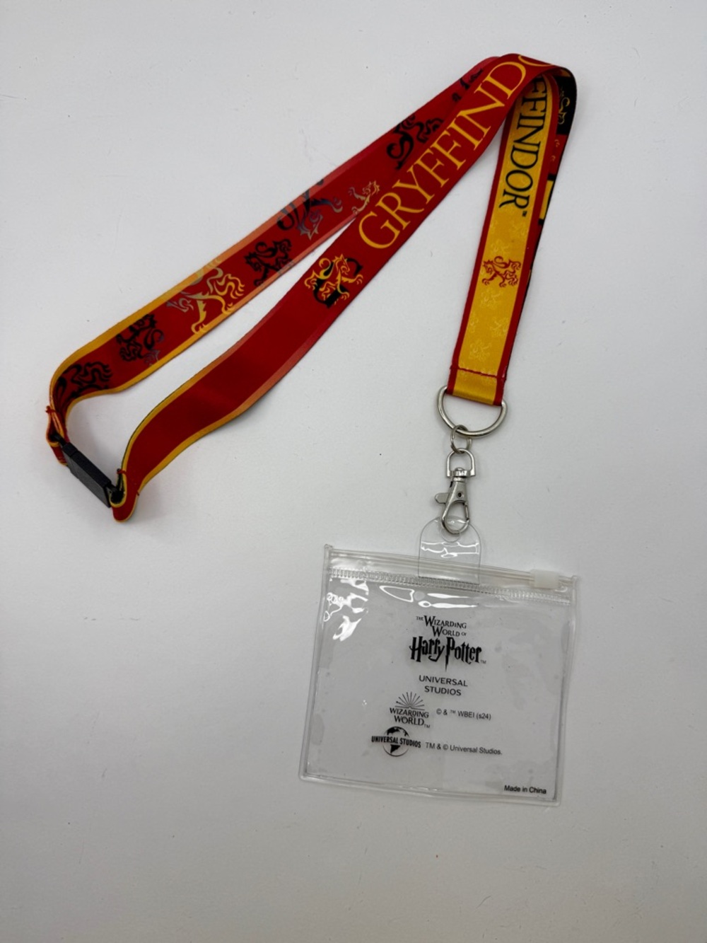 Harry Potter Gryffindor Lanyard Quidditch Pattern Universal Studios